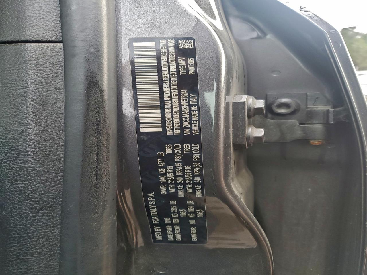 2017 Jeep Renegade Sport VIN: ZACCJAAB2HPE76241 Lot: 94289825