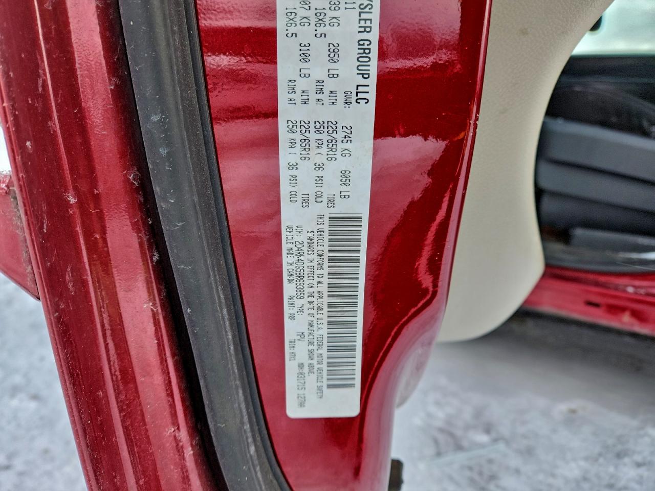 2011 Dodge Grand Caravan Express VIN: 2D4RN4DG5BR693859 Lot: 96445205