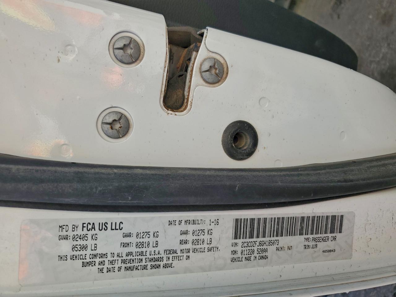 2016 Dodge Challenger R/T Scat Pack VIN: 2C3CDZFJ6GH185073 Lot: 96085915