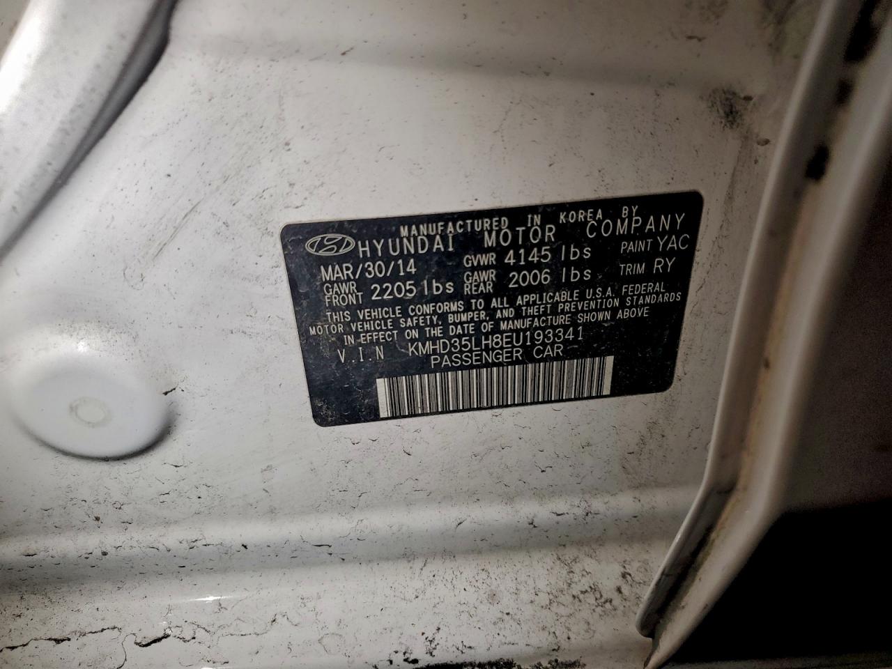 2014 Hyundai Elantra Gt VIN: KMHD35LH8EU193341 Lot: 94948515