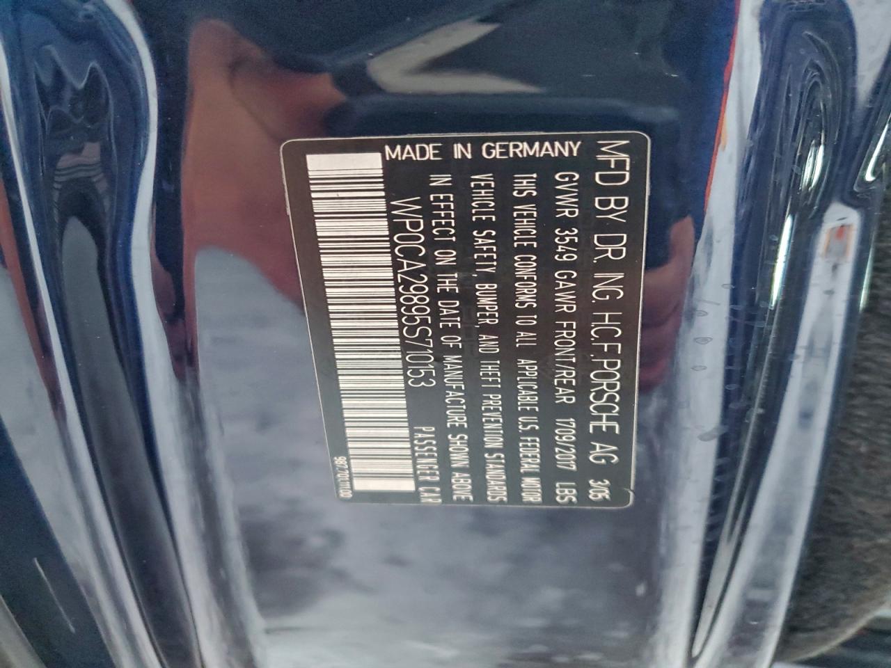 2005 Porsche Boxster VIN: WP0CA29895S710153 Lot: 96147915