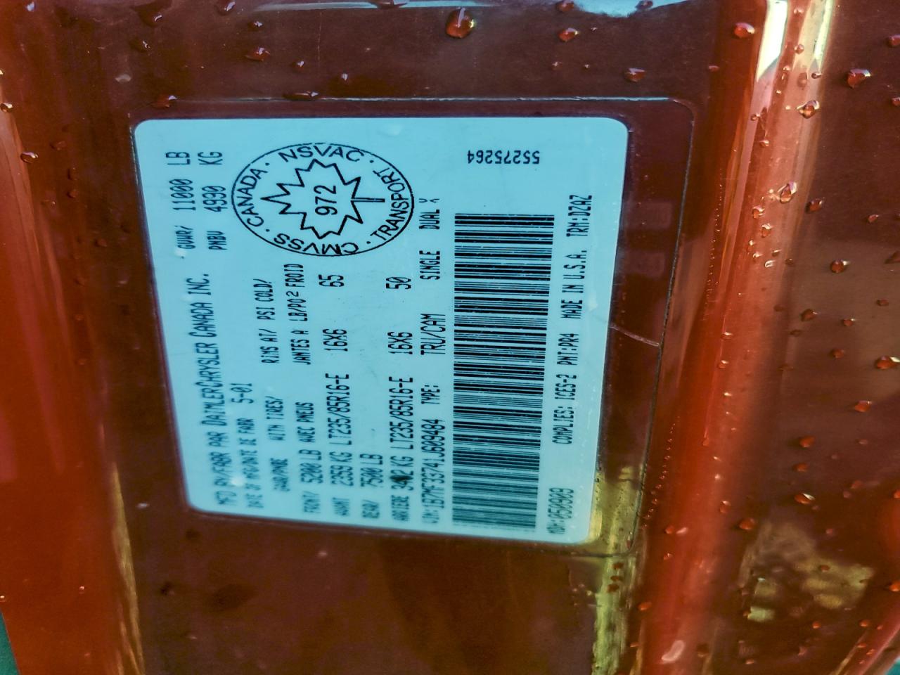 2001 Dodge Ram 3500 VIN: 1B7MF33741J609484 Lot: 90359675