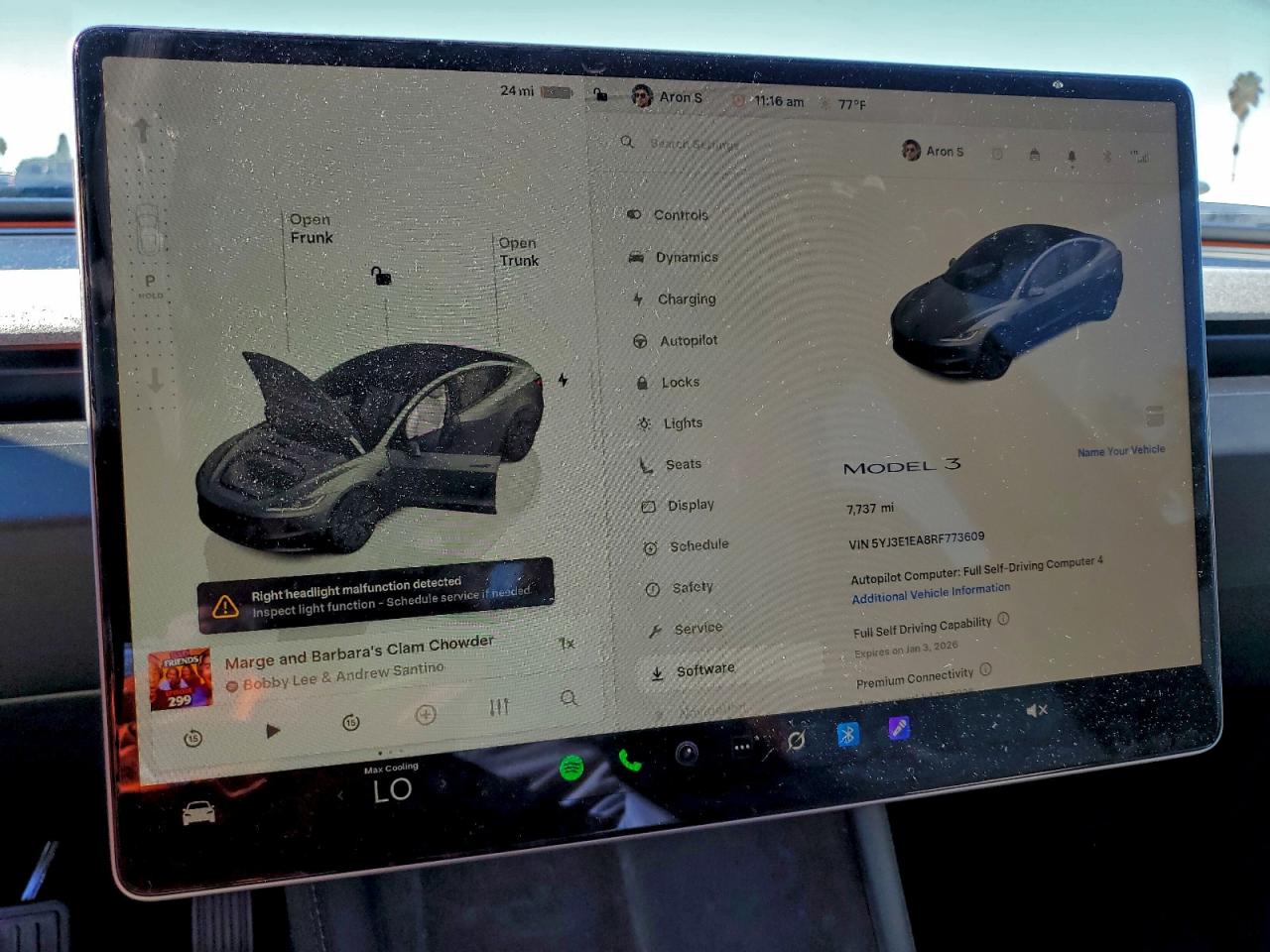 2024 Tesla Model 3 VIN: 5YJ3E1EA8RF773609 Lot: 96768155