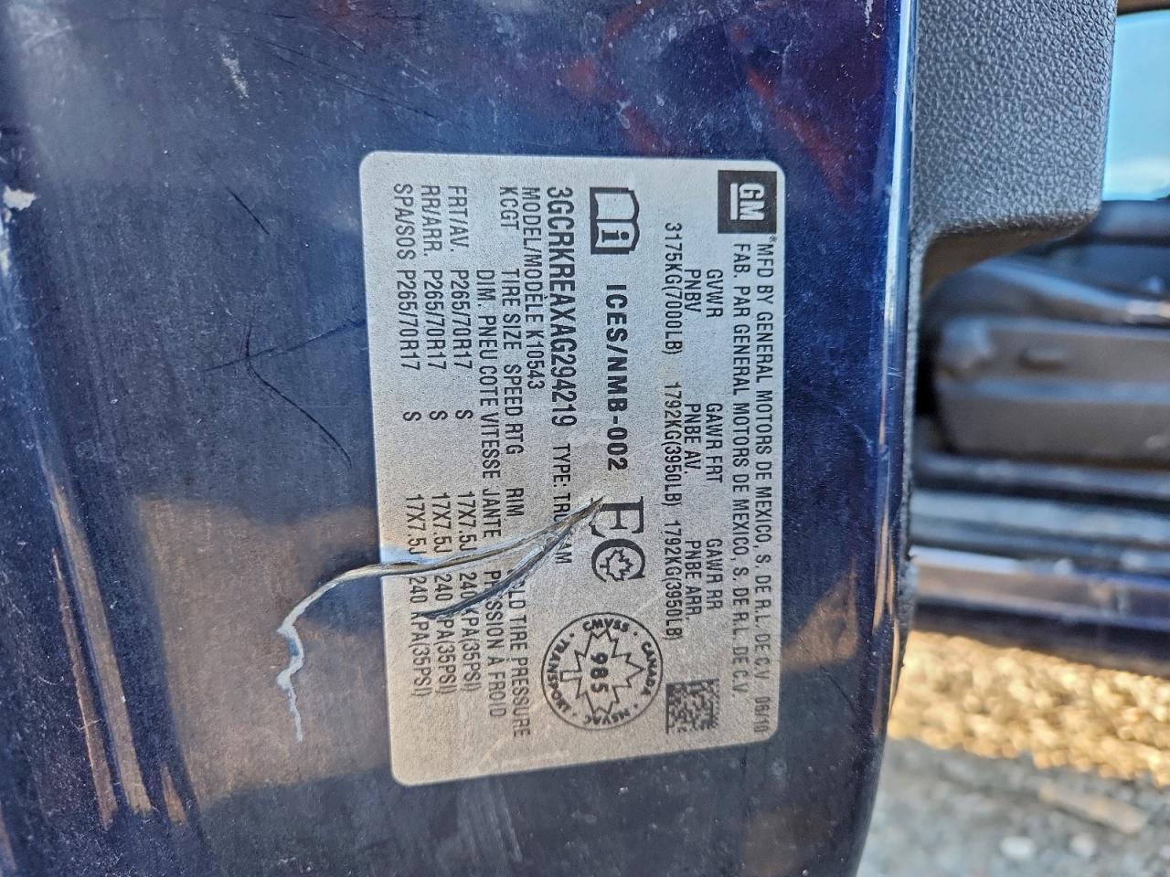 2010 Chevrolet Silverado K1500 Ls VIN: 3GCRKREAXAG294219 Lot: 96607895