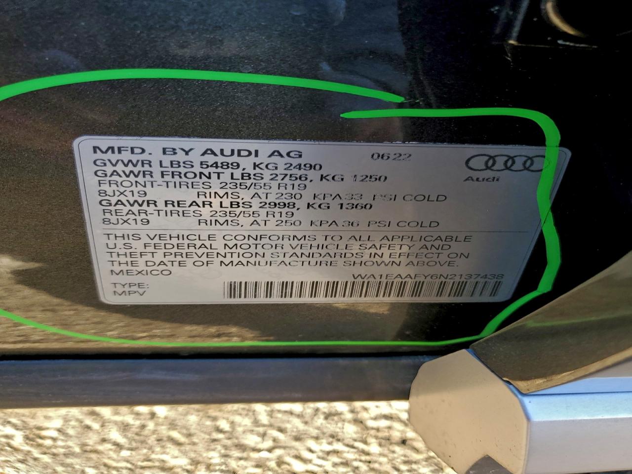 2022 Audi Q5 Premium Plus 45 VIN: WA1EAAFY6N2137438 Lot: 95494415