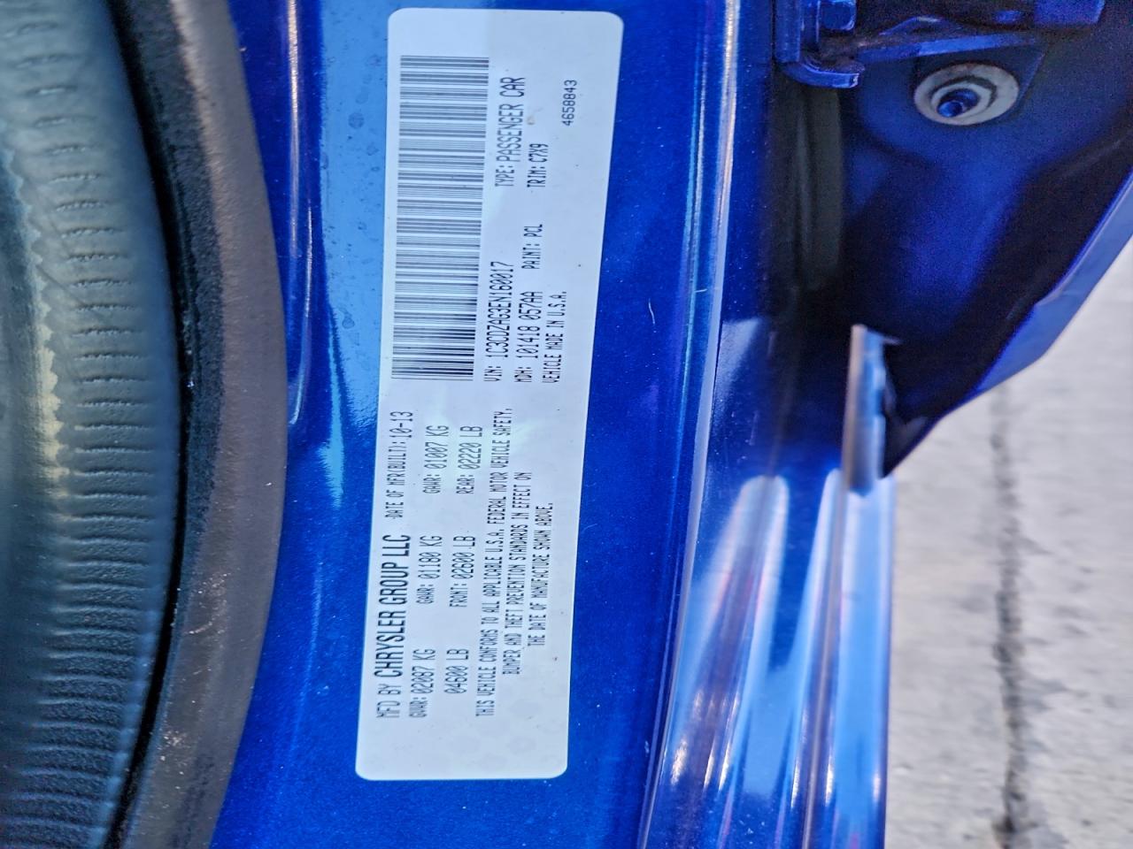 2014 Dodge Avenger Se VIN: 1C3CDZAG3EN160017 Lot: 96839775