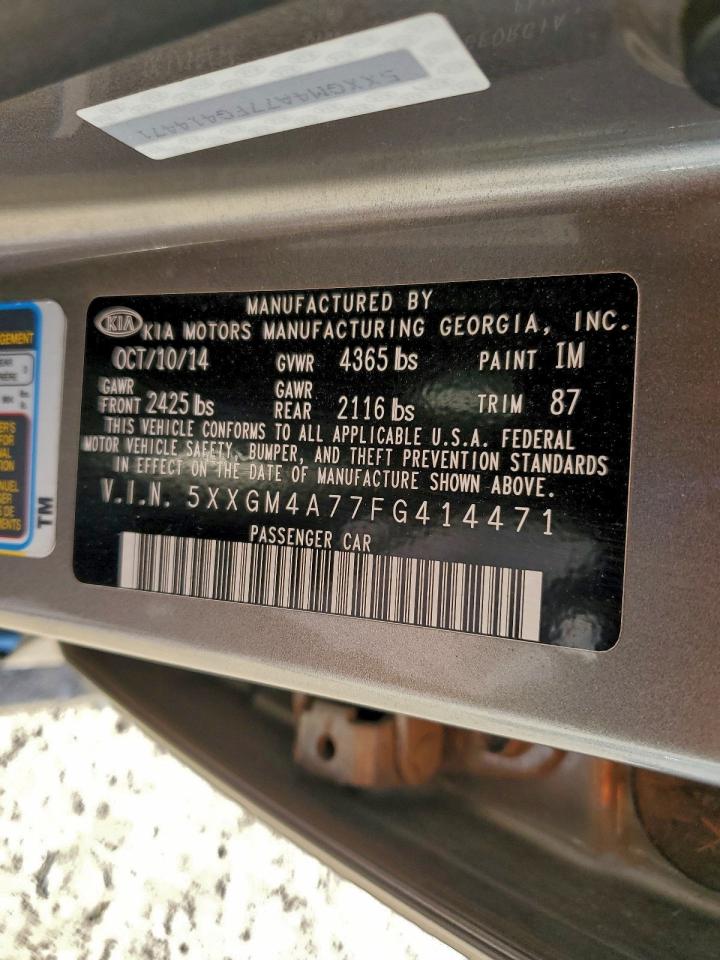 2015 Kia Optima Lx VIN: 5XXGM4A77FG414471 Lot: 95712735