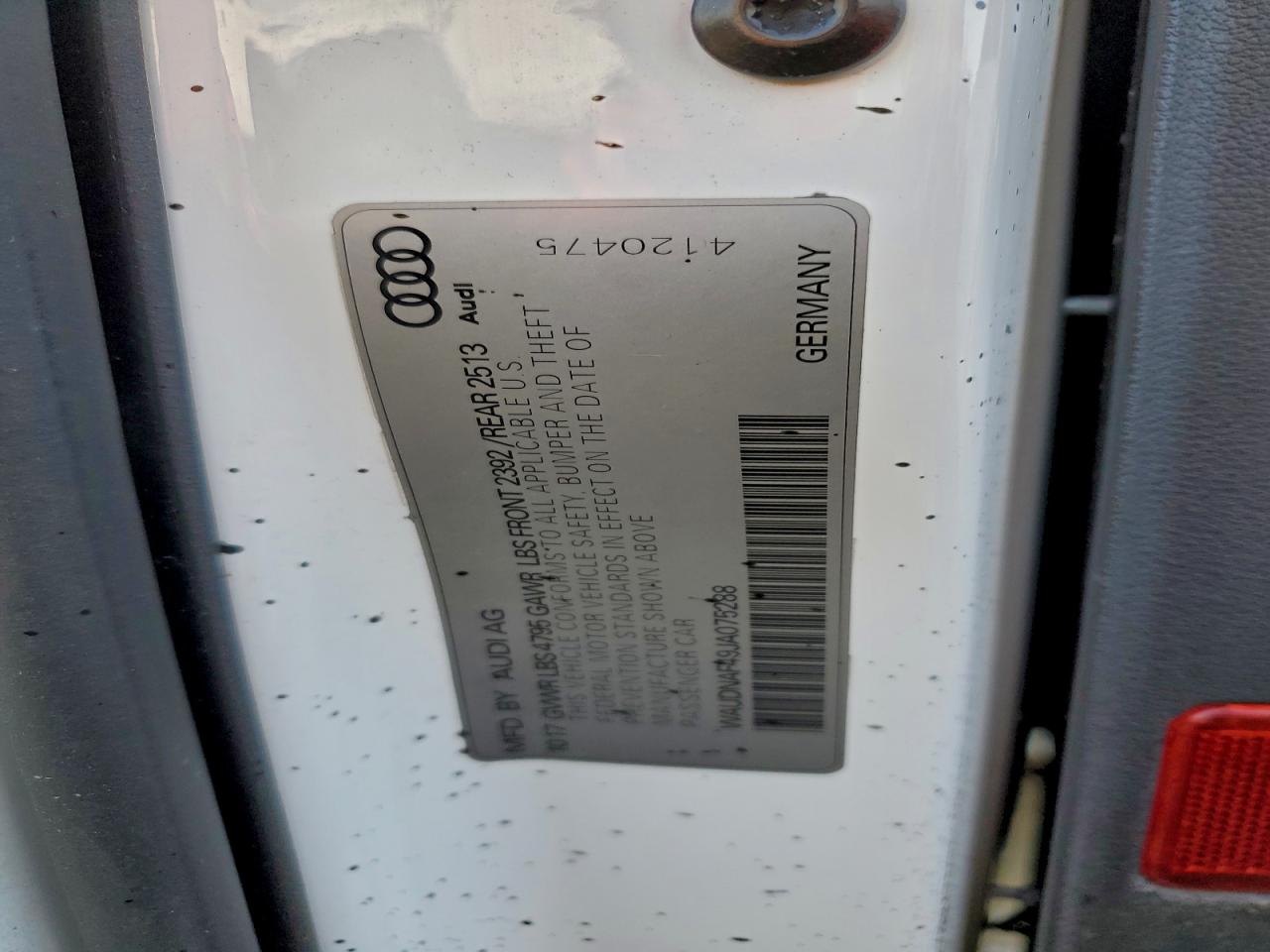 Фото: WAUDNAF49JA075288