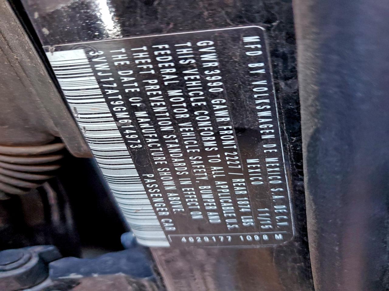 2016 Volkswagen Beetle Se VIN: 3VWJ17AT9GM614973 Lot: 95537595