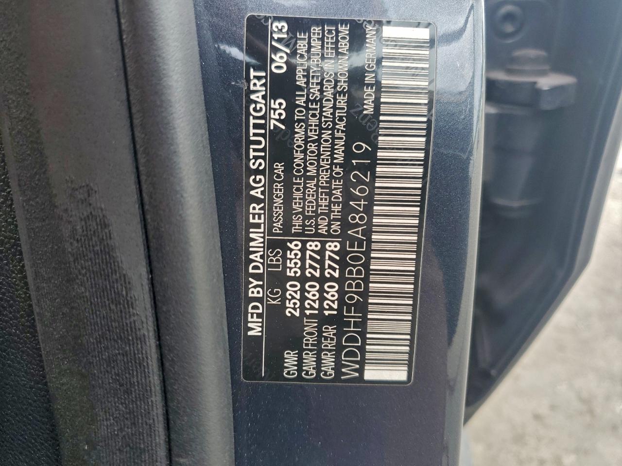 2014 Mercedes-Benz E 550 4Matic VIN: WDDHF9BB0EA846219 Lot: 96249245