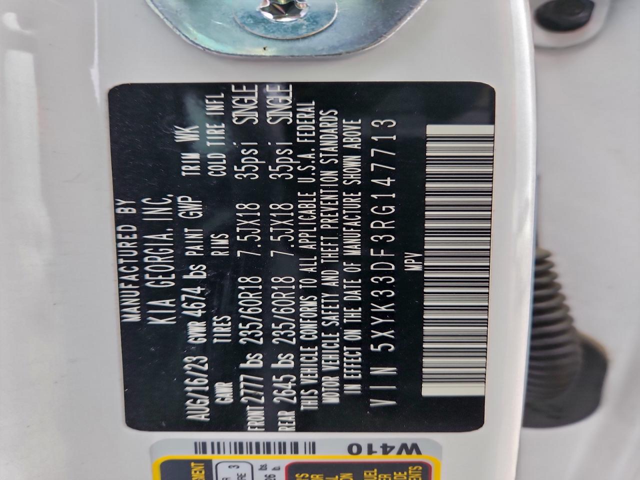 2024 Kia Sportage Ex VIN: 5XYK33DF3RG147713 Lot: 96042855