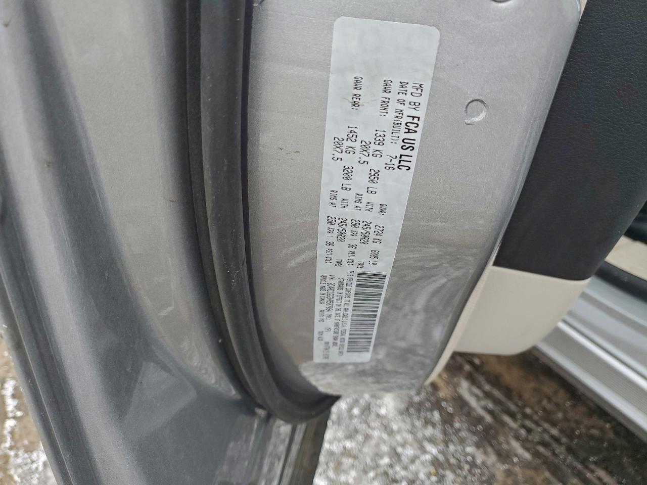 2017 Chrysler Pacifica Limited VIN: 2C4RC1GG3HR507094 Lot: 96115365