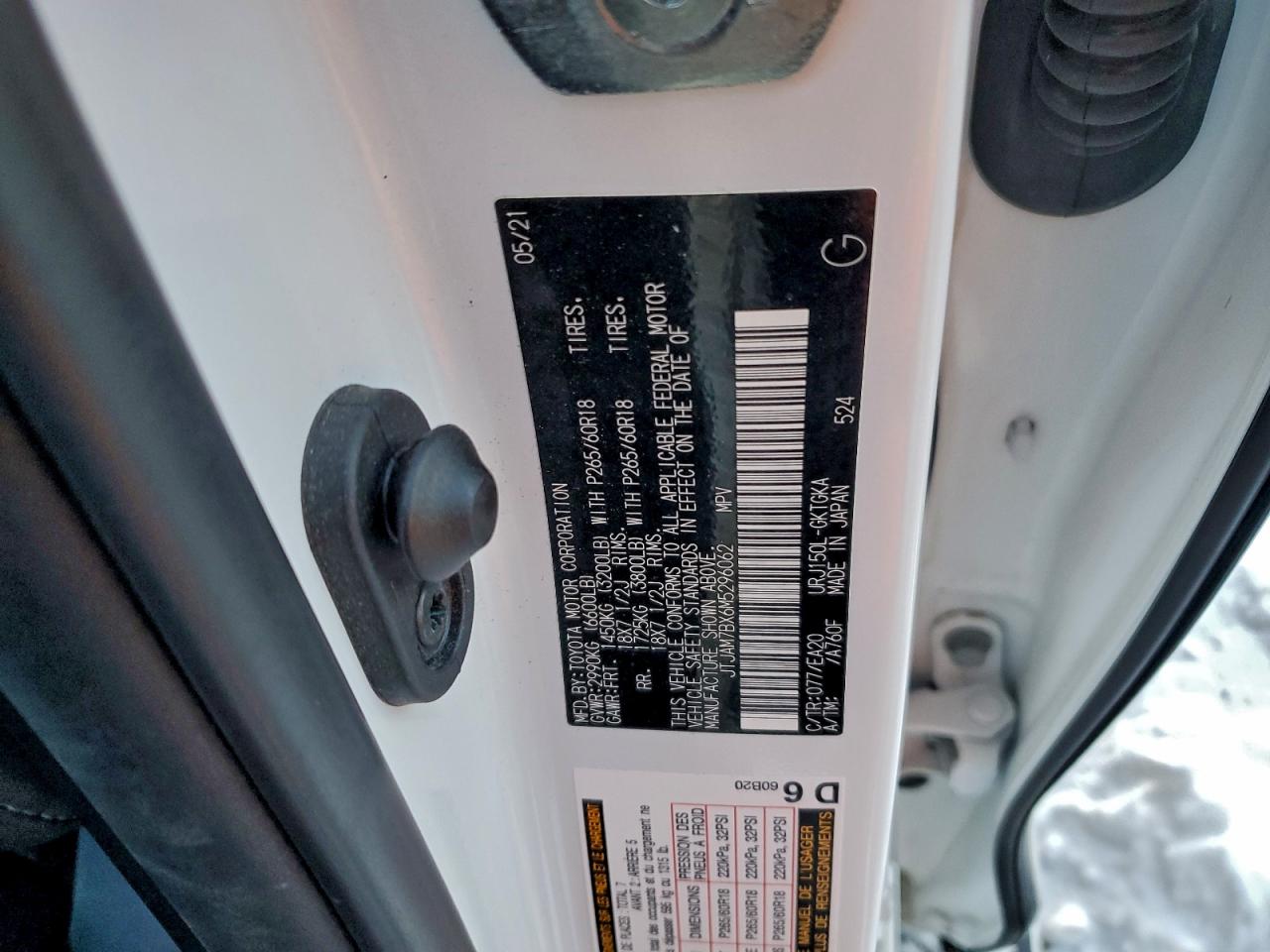 2021 Lexus Gx 460 Premium VIN: JTJAM7BX6M5296062 Lot: 93990145