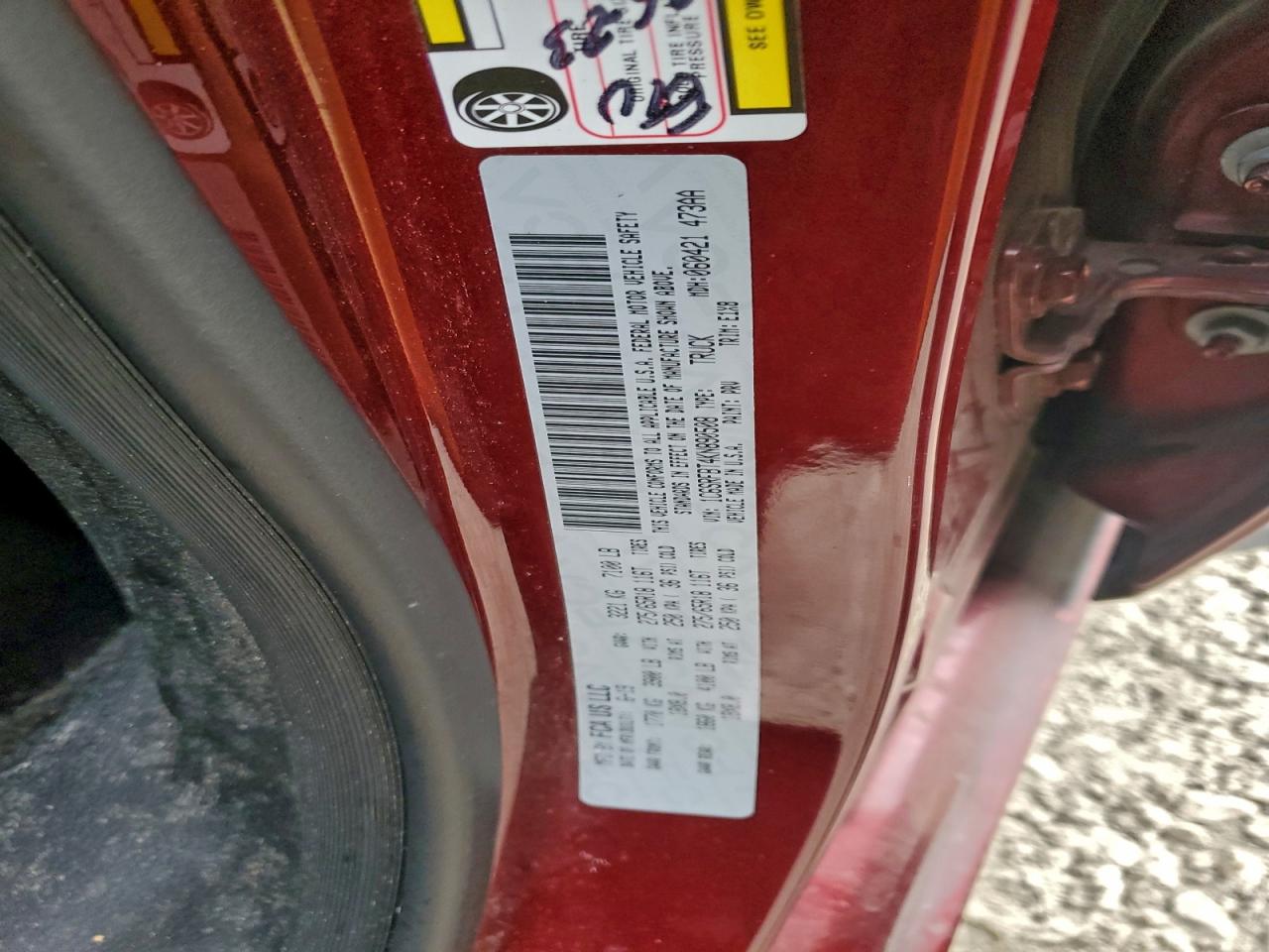 2019 Ram 1500 Big Horn/Lone Star VIN: 1C6SRFBT4KN890508 Lot: 95452735