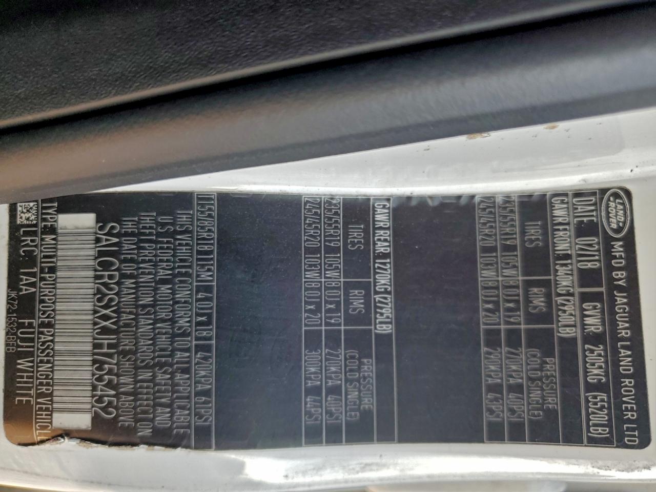 2018 Land Rover Discovery Sport Hse VIN: SALCR2SXXJH755452 Lot: 96122905