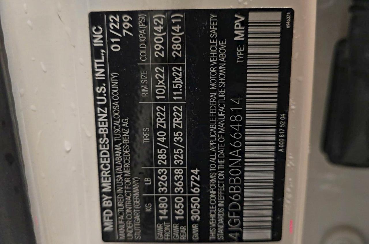 2022 Mercedes-Benz Gle Coupe Amg 53 4Matic VIN: 4JGFD6BB0NA664814 Lot: 97825495