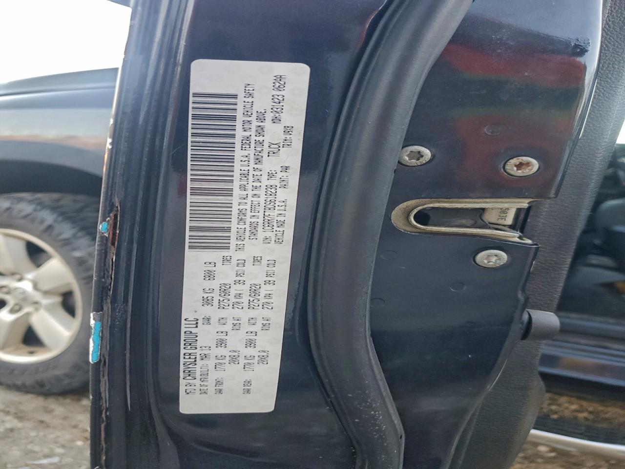 2013 Ram 1500 St VIN: 1C6RR7FT8DS618238 Lot: 96305935