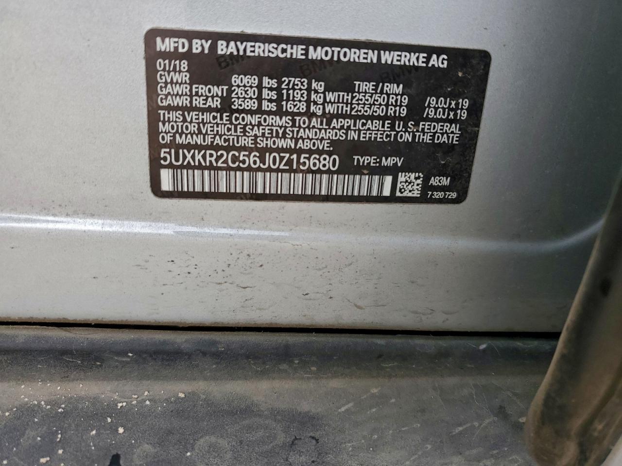 2018 BMW X5 Sdrive35I VIN: 5UXKR2C56J0Z15680 Lot: 93275435