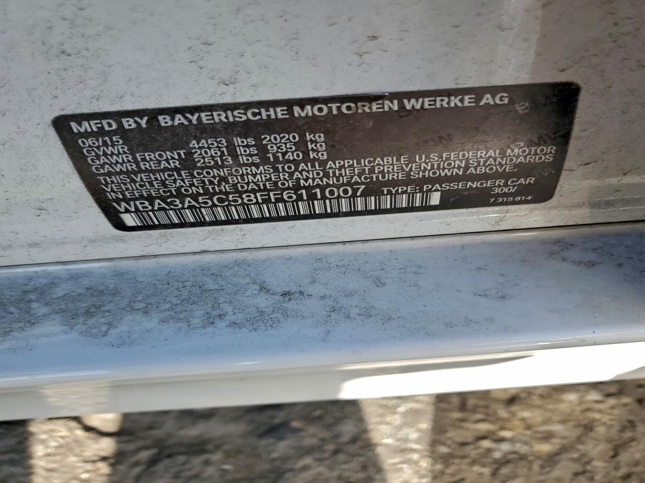 Фото: WBA3A5C58FF611007