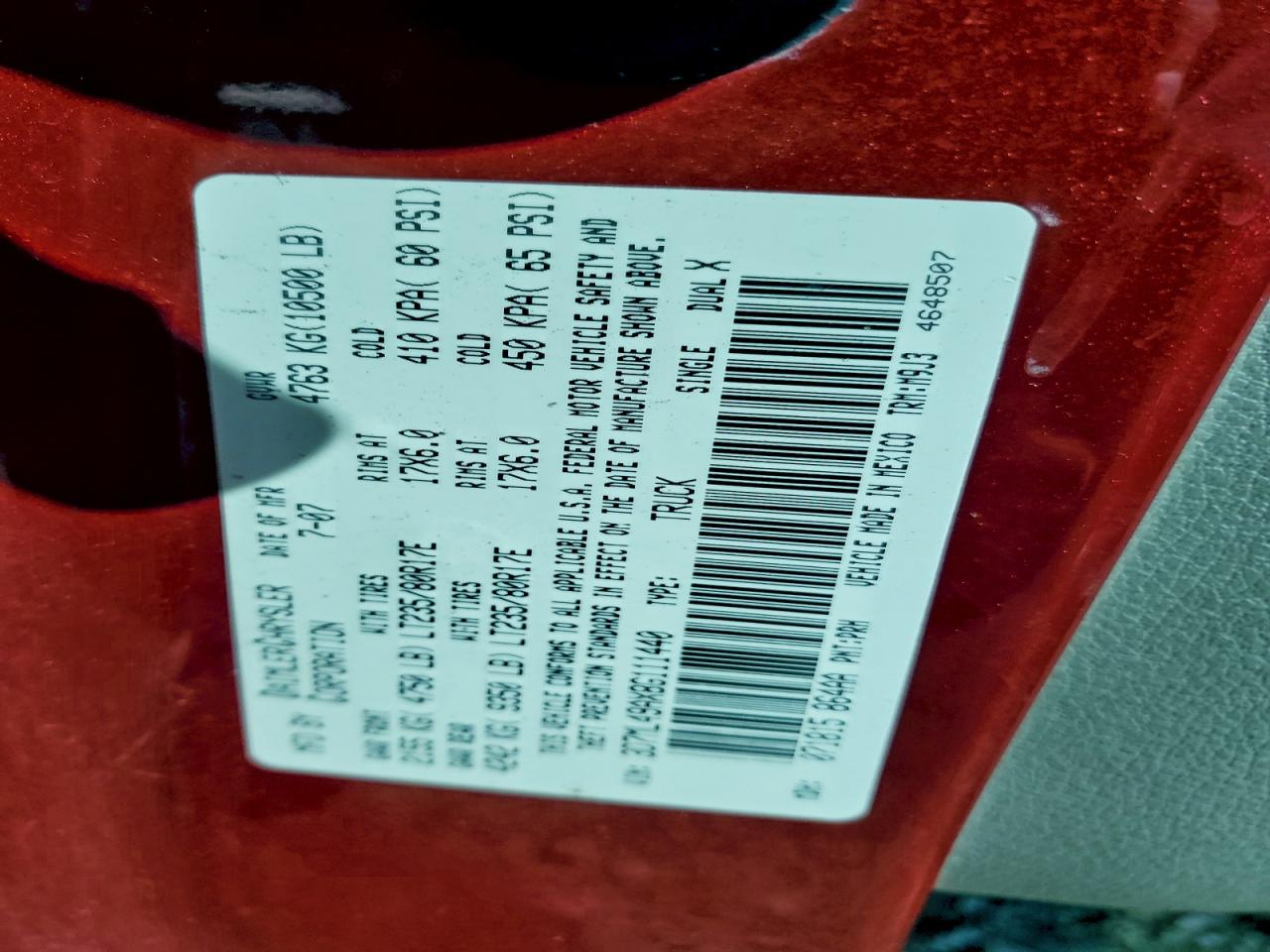 2008 Dodge Ram 3500 VIN: 3D7ML49AX8G111440 Lot: 95443095