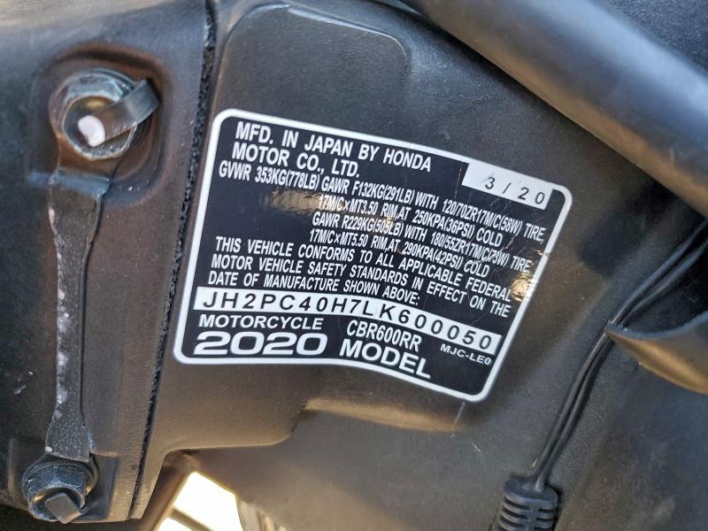 2020 HONDA CBR600 RR  