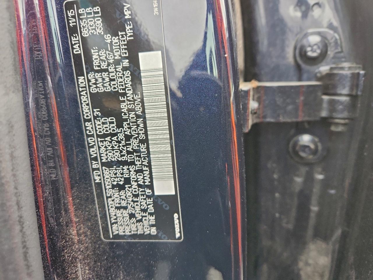 2016 Volvo Xc90 T8 VIN: YV4BC0PL5G1050667 Lot: 94754505