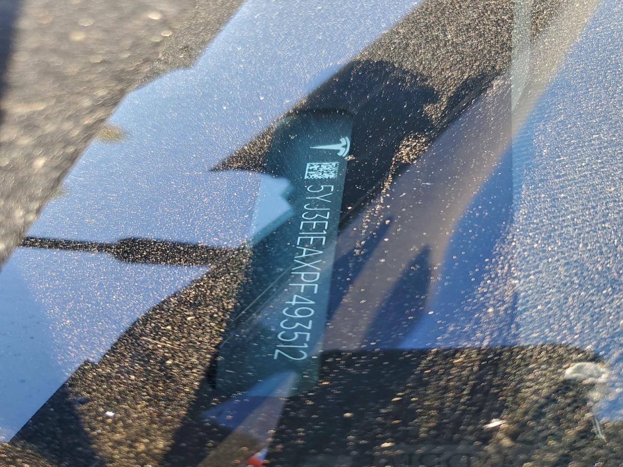 2023 Tesla Model 3 VIN: 5YJ3E1EAXPF493512 Lot: 95631245