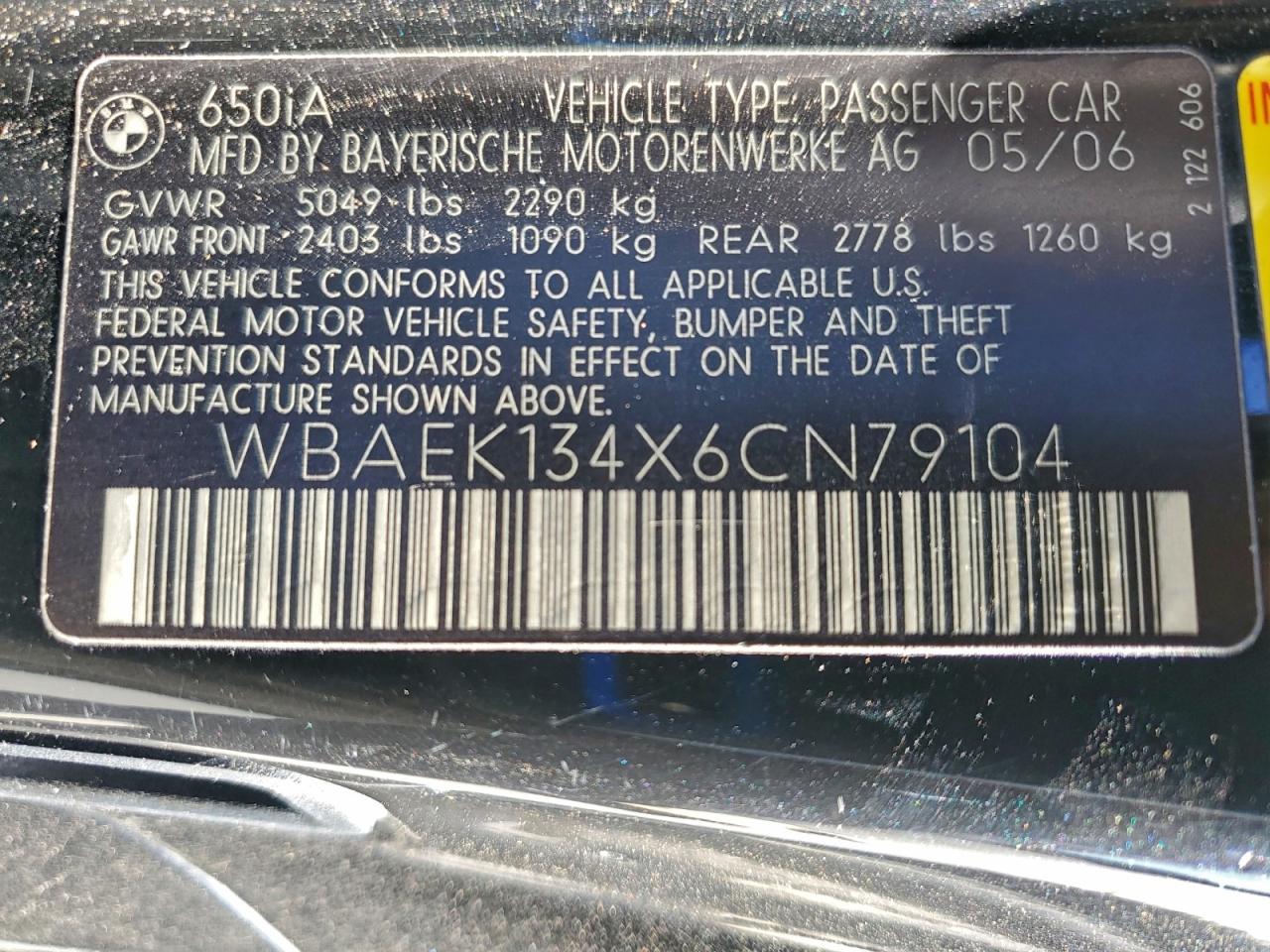 Фото: WBAEK134X6CN79104