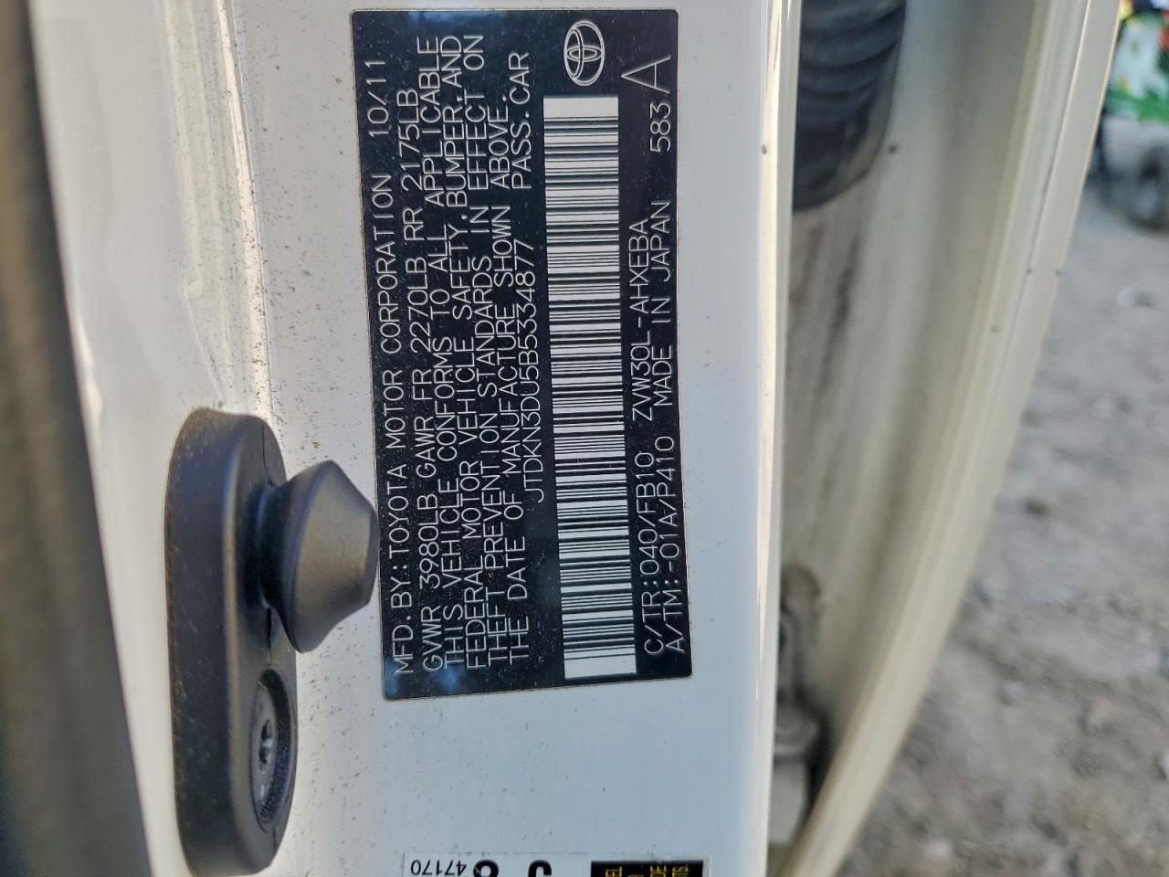 2011 Toyota Prius VIN: JTDKN3DU5B5334877 Lot: 94810175