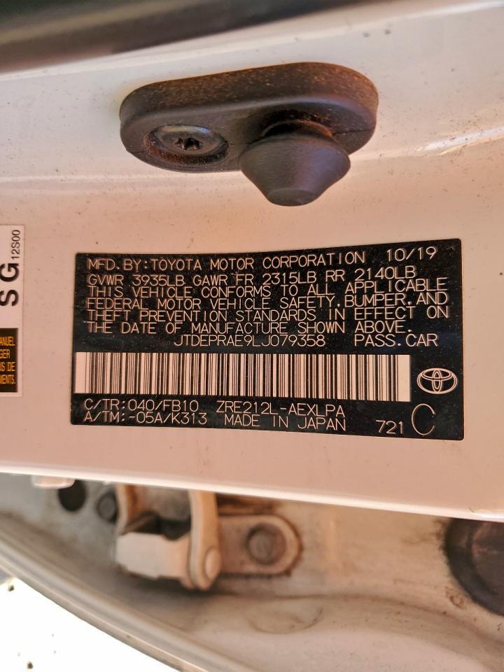 2020 Toyota Corolla Le VIN: JTDEPRAE9LJ079358 Lot: 95799895