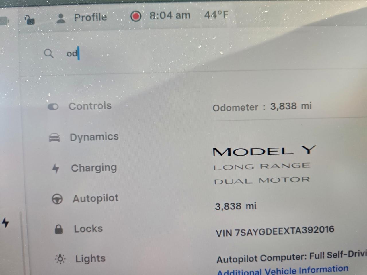 2026 Tesla Model Y VIN: 7SAYGDEEXTA392016 Lot: 95202995