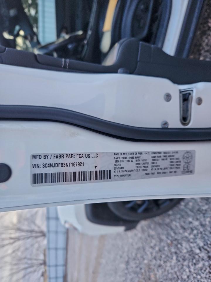 2022 Jeep Compass Latitude Lux VIN: 3C4NJDFB3NT167921 Lot: 94856275