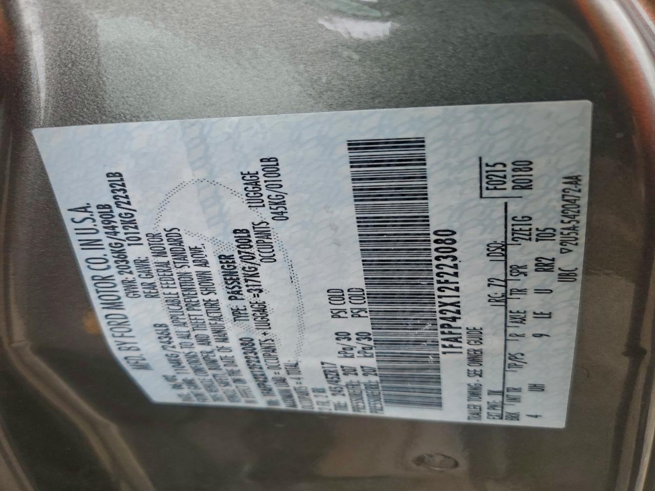 2002 Ford Mustang Gt VIN: 1FAFP42X12F223080 Lot: 97143715