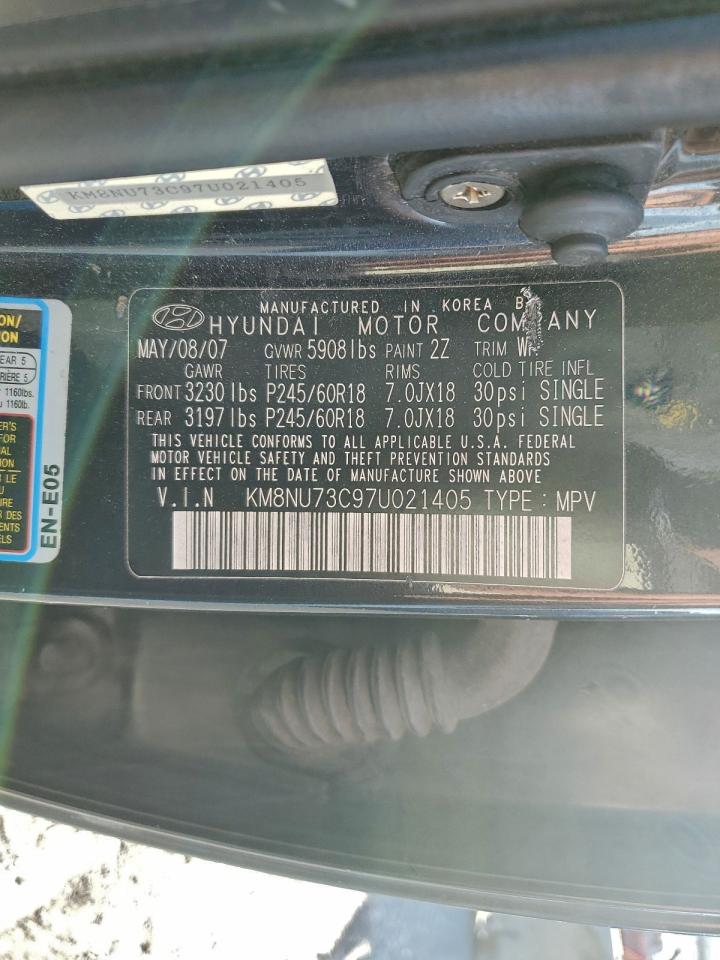 2007 Hyundai Veracruz Gls VIN: KM8NU73C97U021405 Lot: 94747865