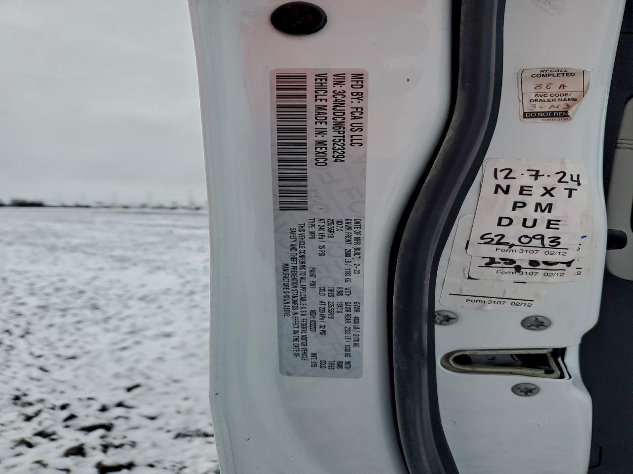 2023 Jeep Compass Limited VIN: 3C4NJDCN6PT523294 Lot: 94500895