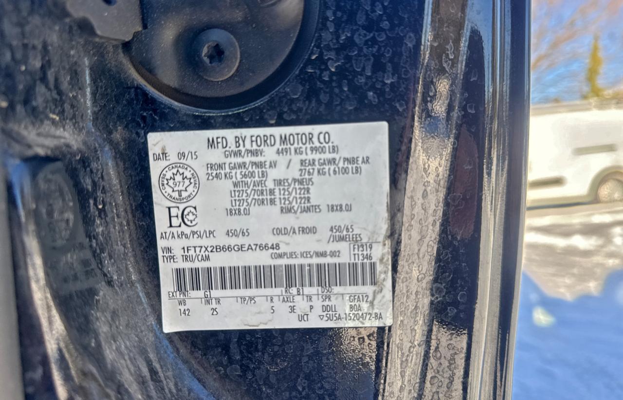 2016 Ford F250 Super Duty VIN: 1FT7X2B66GEA76648 Lot: 96349225