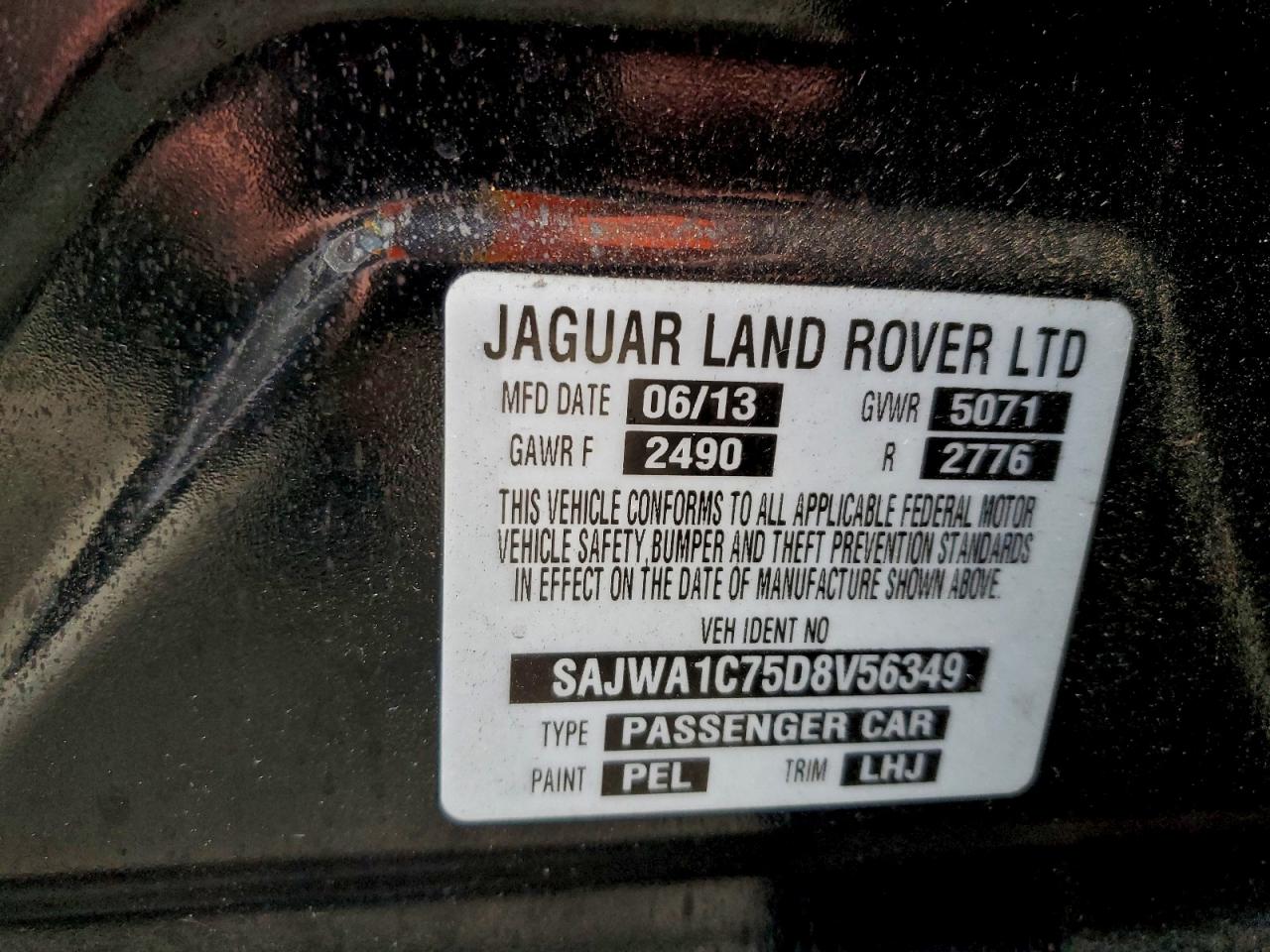 2013 Jaguar Xj VIN: SAJWA1C75D8V56349 Lot: 94828525