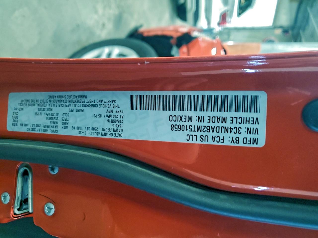 2021 Jeep Compass Sport VIN: 3C4NJDAB2MT510658 Lot: 95135315