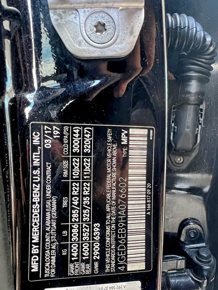 4JGED6EB9HA076602 2017 Mercedes-Benz Gle Coupe 43 Amg