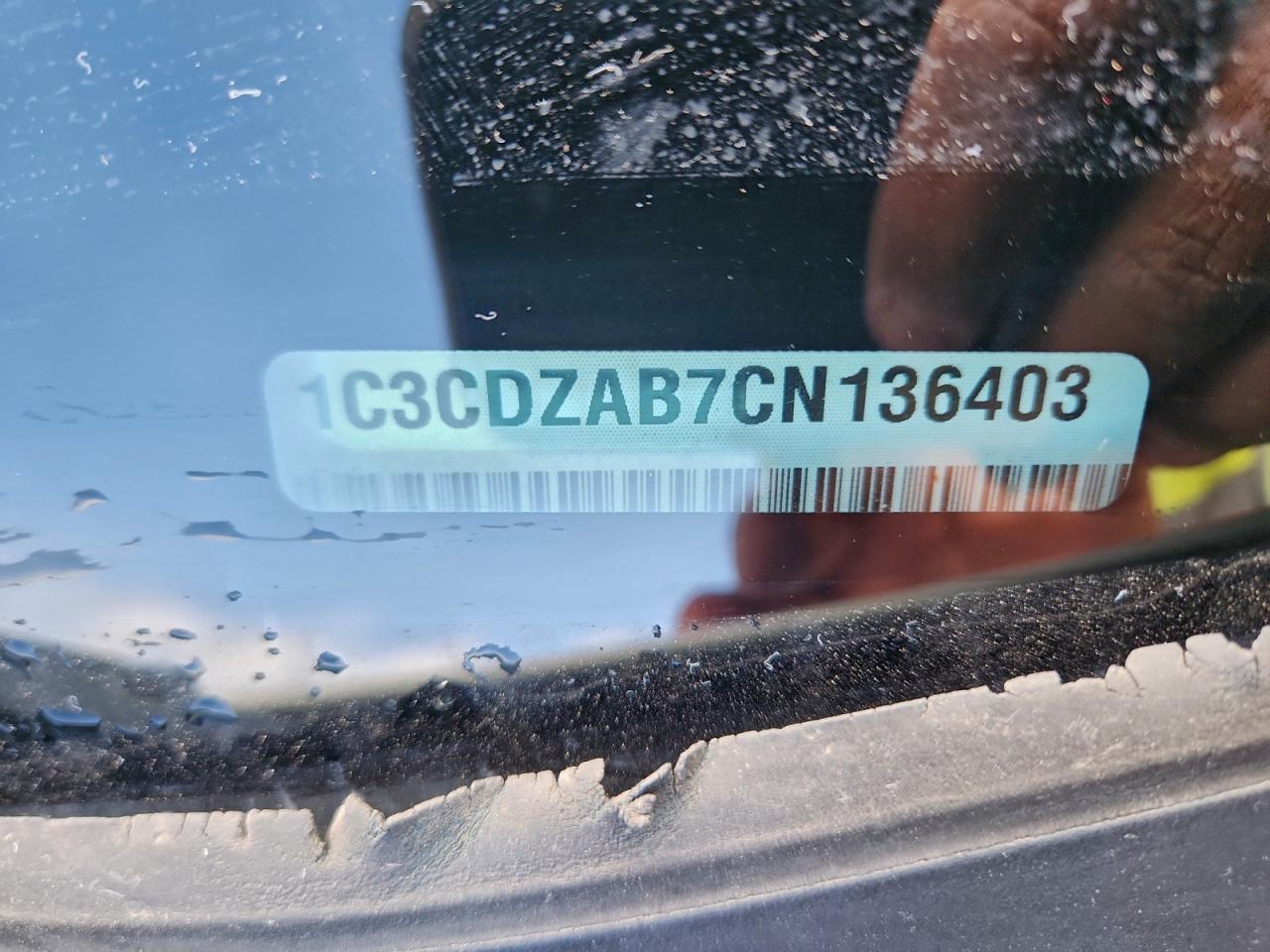 2012 Dodge Avenger Se VIN: 1C3CDZAB7CN136403 Lot: 93225915