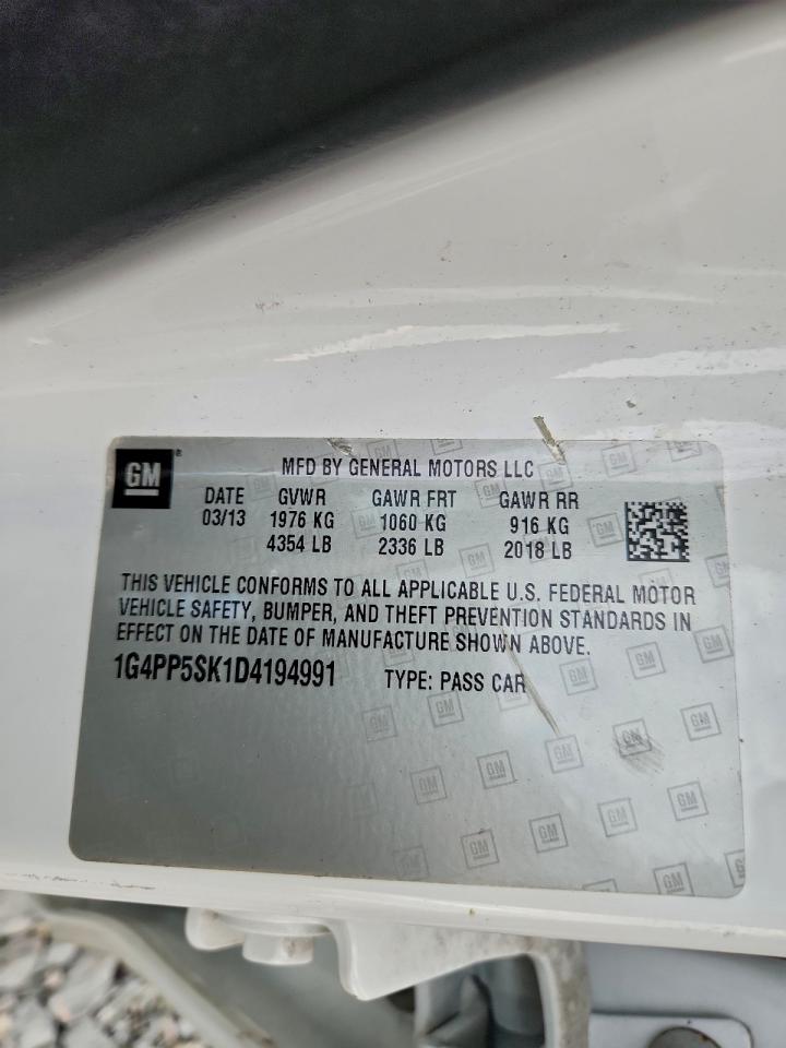 2013 Buick Verano VIN: 1G4PP5SK1D4194991 Lot: 95916015