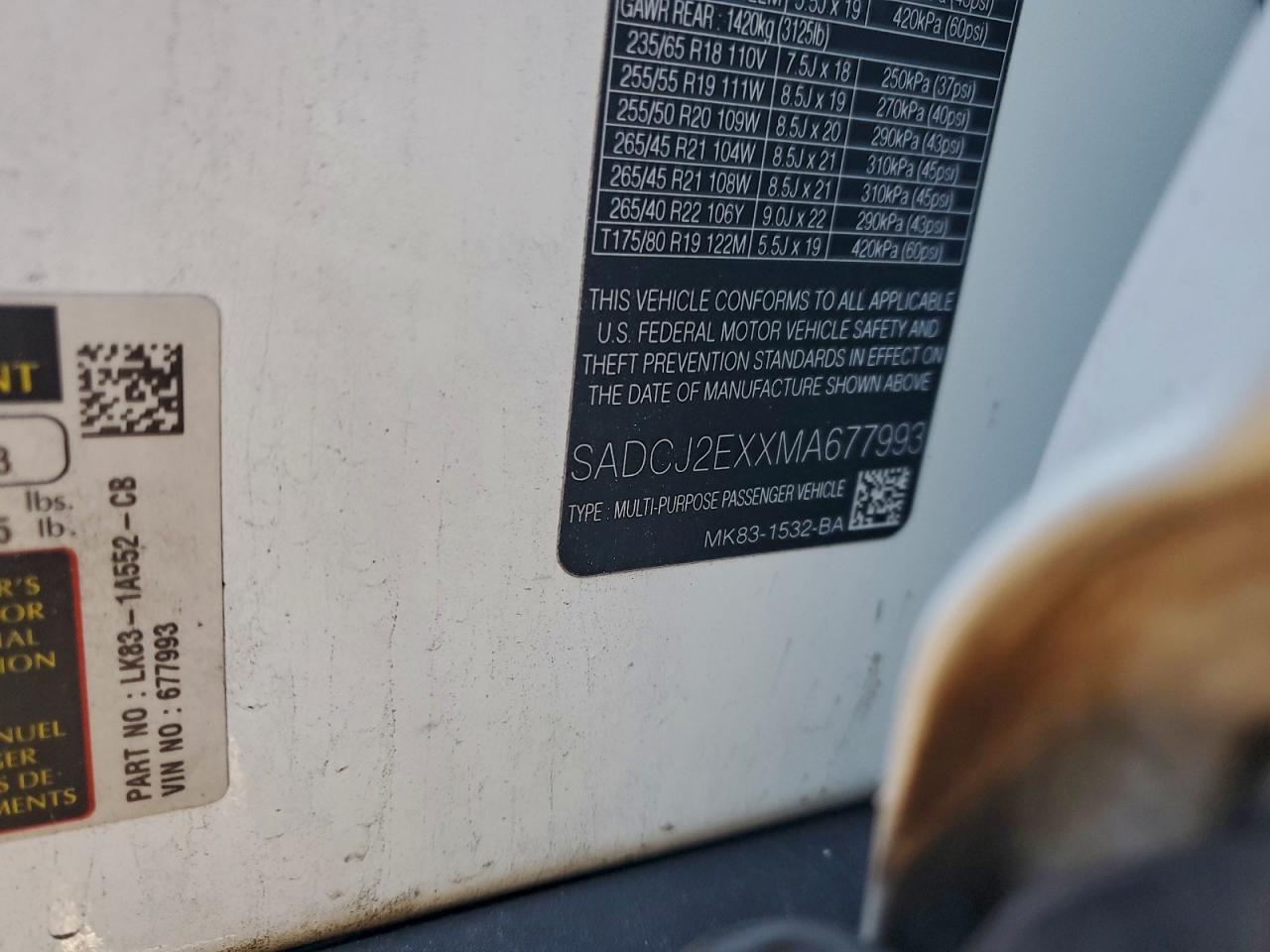 2021 Jaguar F-Pace S VIN: SADCJ2EXXMA677993 Lot: 94812865