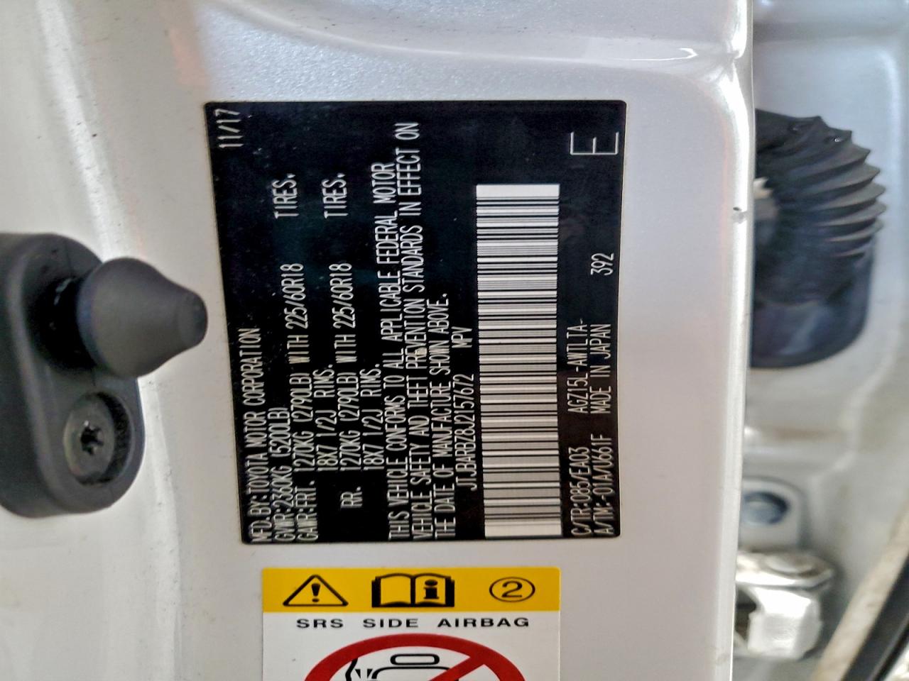 2018 Lexus Nx 300 Base VIN: JTJBARBZ8J2157672 Lot: 95147495