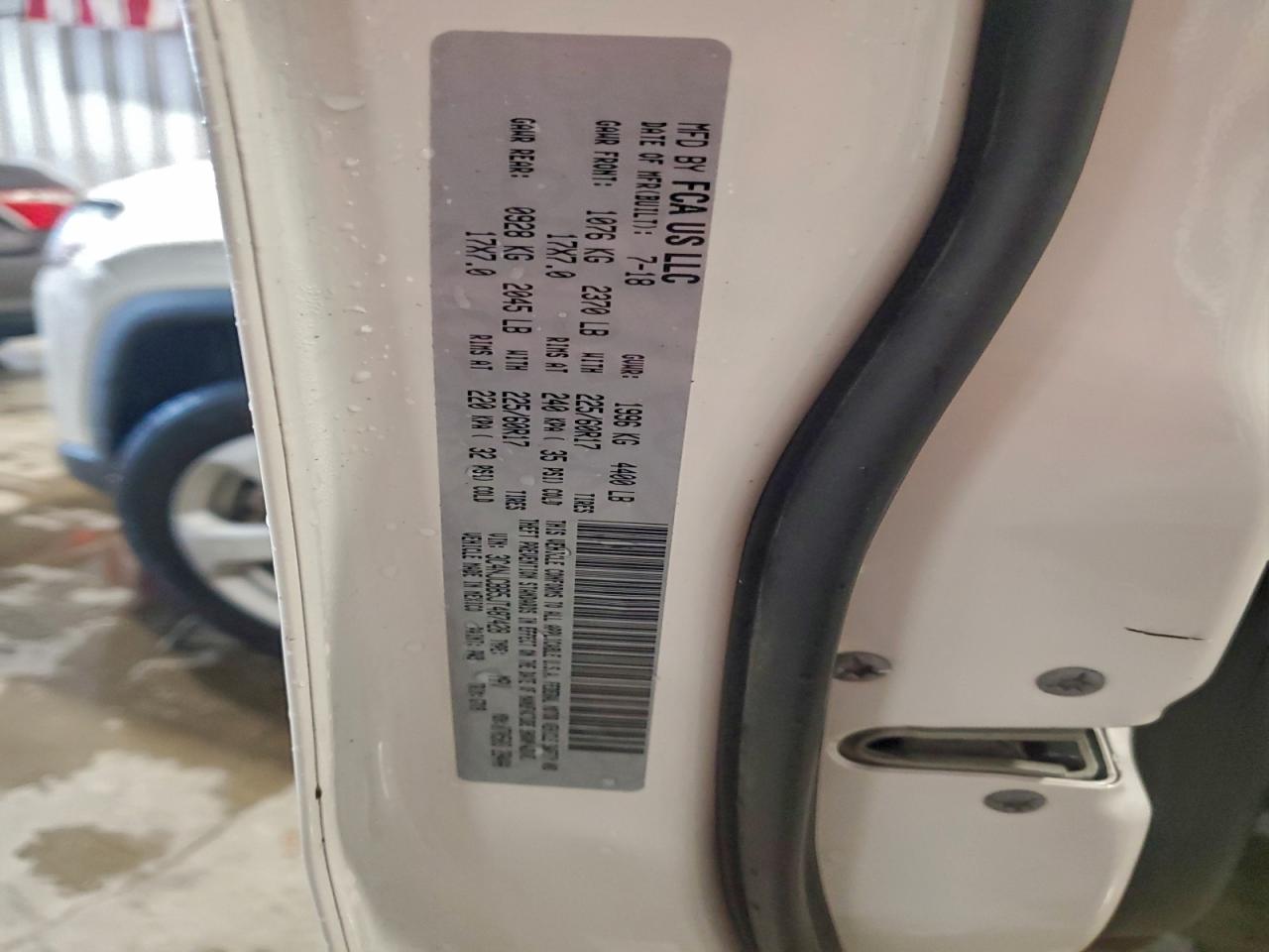 2018 Jeep Compass Latitude VIN: 3C4NJCBB5JT487428 Lot: 95551155