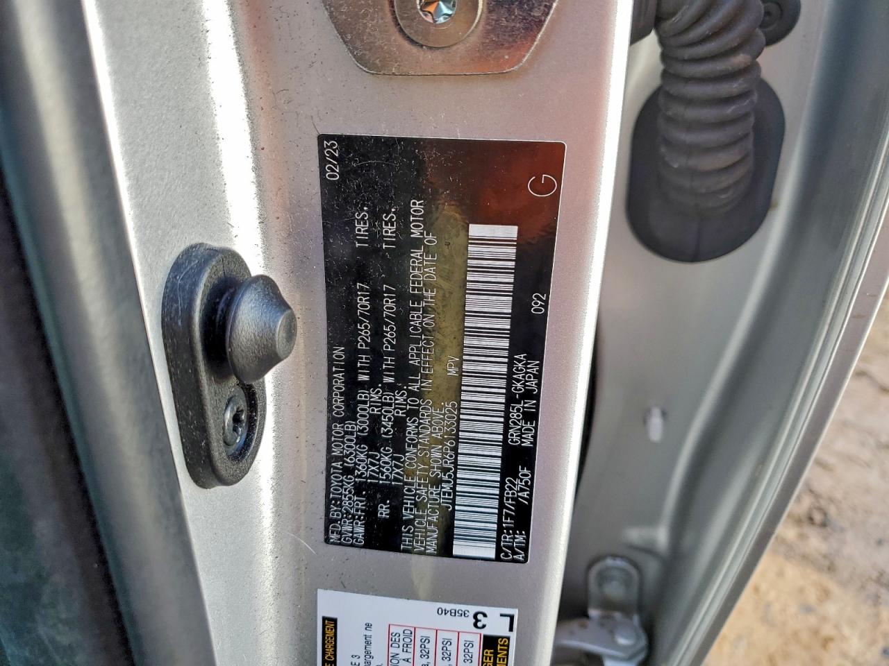 2023 Toyota 4Runner Se VIN: JTEMU5JR6P6133025 Lot: 95208375