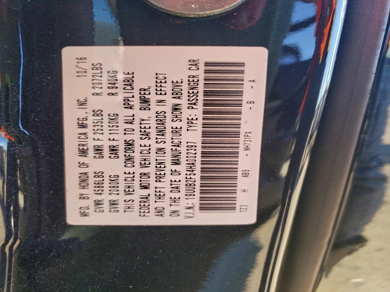 2017 Acura Tlx Tech VIN: 19UUB2F54HA002397 Lot: 95313635