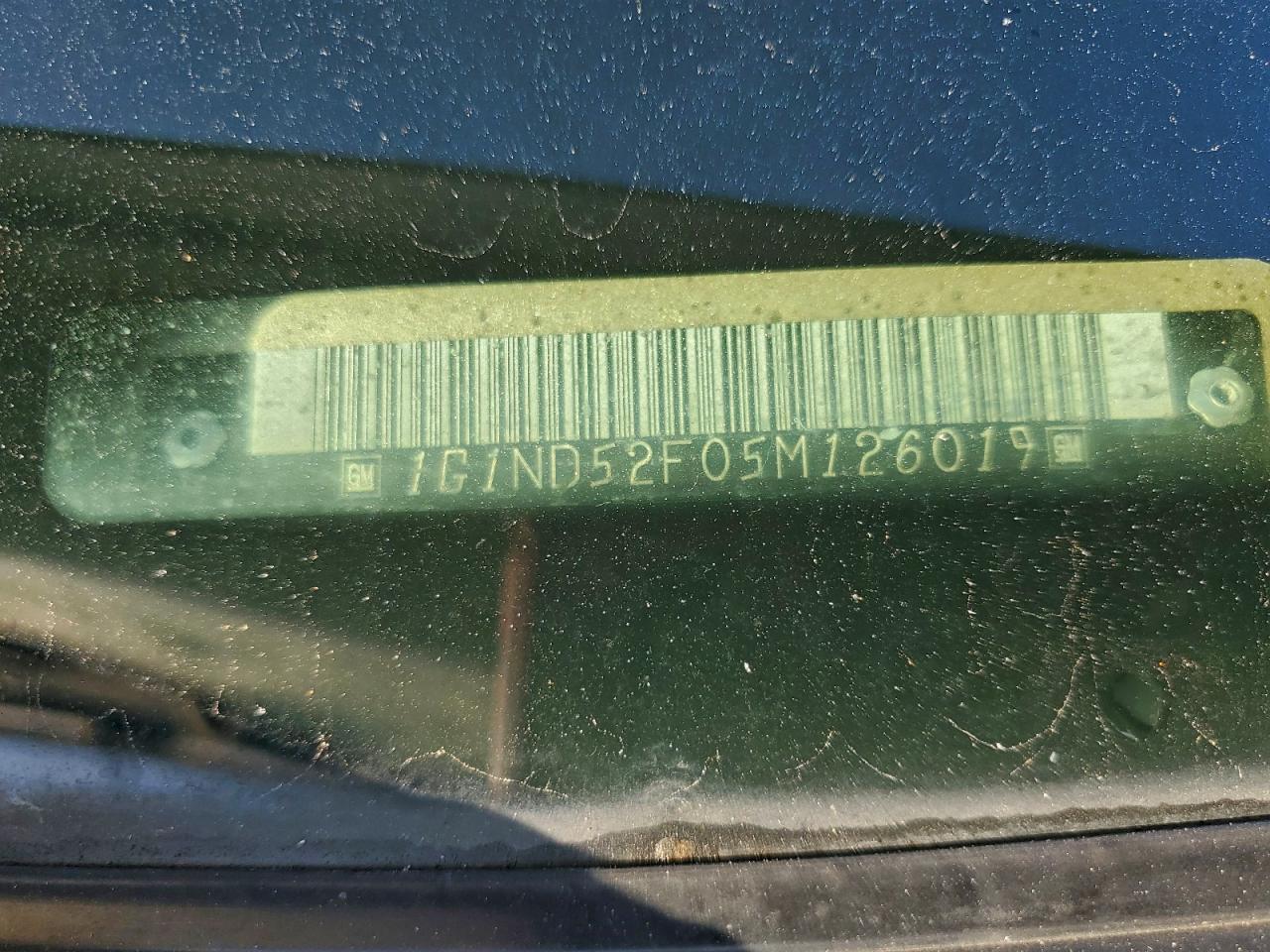 2005 Chevrolet Classic VIN: 1G1ND52F05M126019 Lot: 95450965