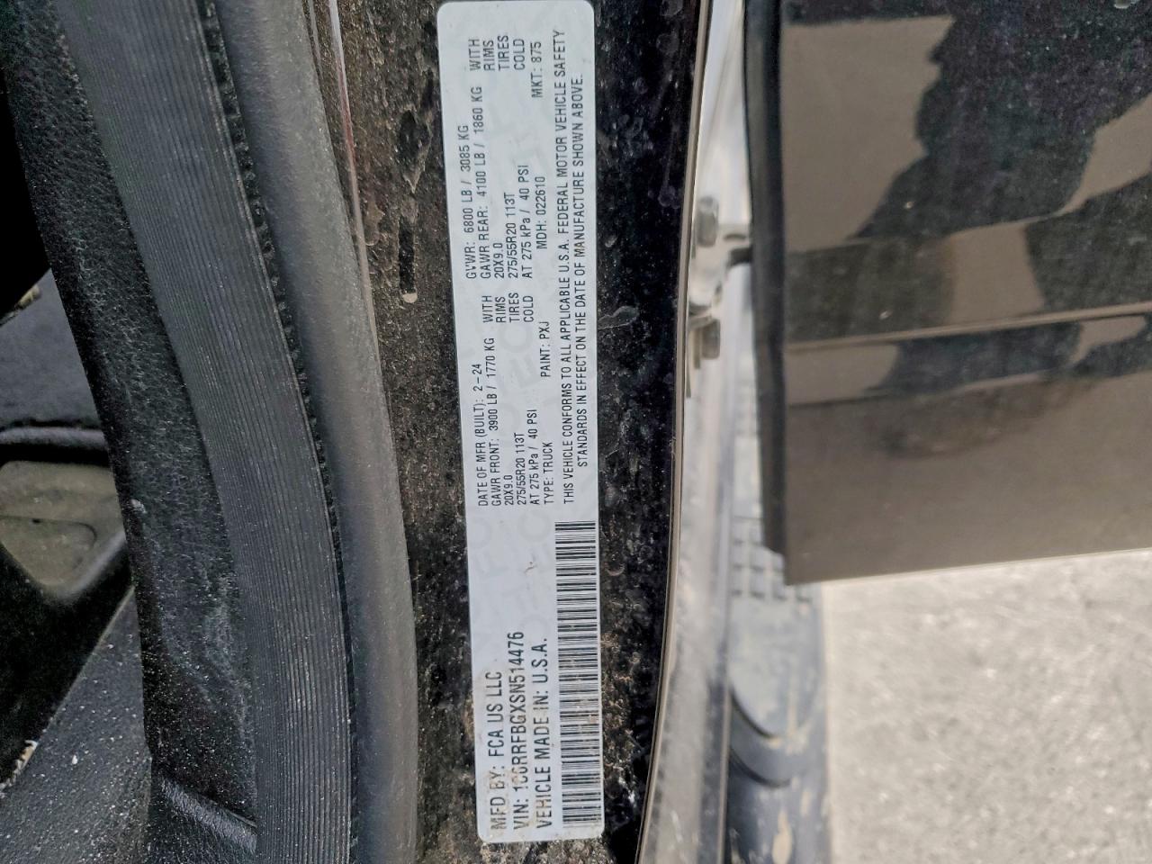 2025 Ram 1500 Big Horn/Lone Star VIN: 1C6RRFBGXSN514476 Lot: 95429825