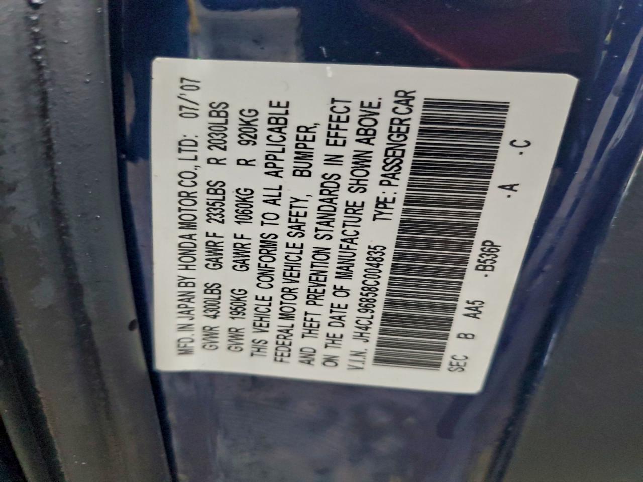 Фото: JH4CL96858C004835