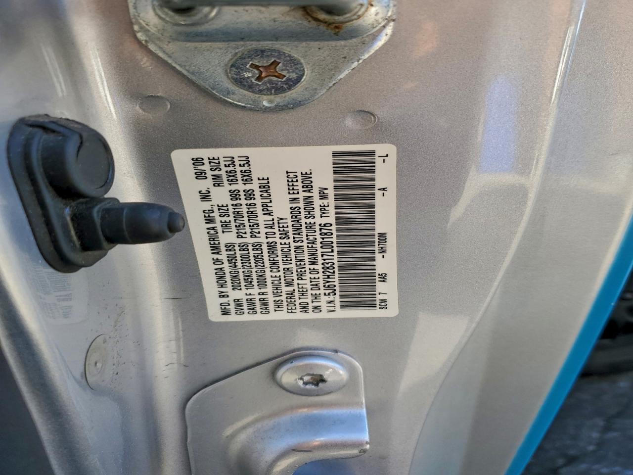 2007 Honda Element Lx VIN: 5J6YH28317L001876 Lot: 93994945